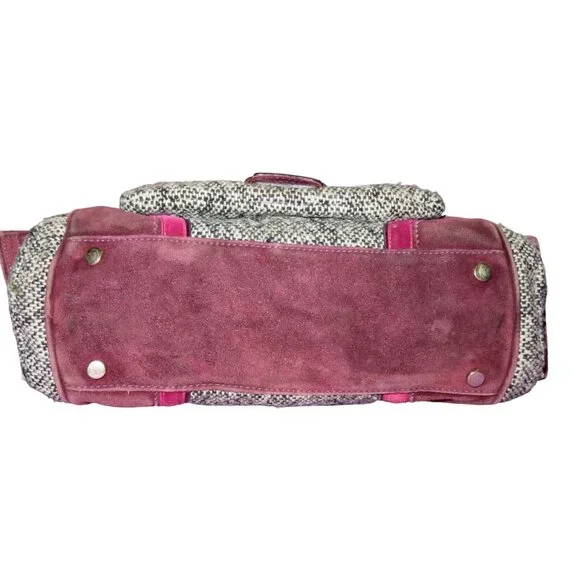 Coach 2005 Vintage Soho Tweed, Suede & leather Mini Boston Bag Satchel - Picture 8 of 15